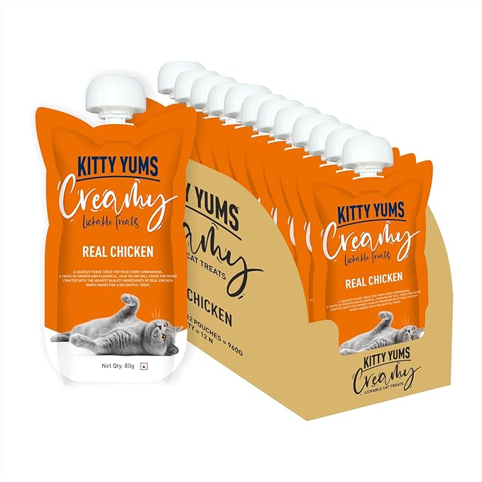 Kitty yums Creamy Lickable Real Chicken Cat Treat